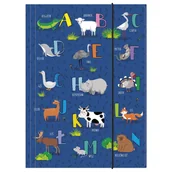 Teczki i skoroszyty - Derform Teczka z gumką A4 Alfabet - miniaturka - grafika 1