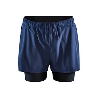 Spodnie sportowe męskie - Craft spodenki męskie ADV Essence 2w1 XL niebieski - grafika 1