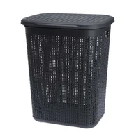 Kosze na bieliznę - Kosz na bieliznę 50 l WILLOW grafitowy - miniaturka - grafika 1