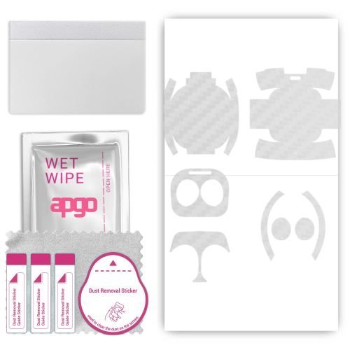 folia naklejka skórka strukturalna na TYŁ+BOKI do Samsung Galaxy Buds 2 - Carbon Przezroczysty - apgo SKINS