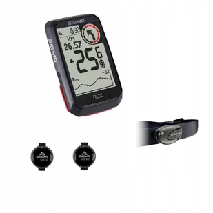 Sigma SPORT SPORT ROX 4.0 Bike Computer Set incl. Stem Bracket + HR + Speed/Cadence Sensor, czarny 2022 Nawigacje rowerowe 01064 - Liczniki rowerowe - miniaturka - grafika 1