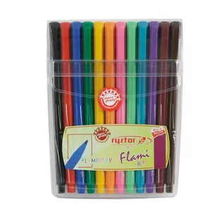 Rystor Flamastry RF 1,0 kpl. 12 kolorów w etui - Flamastry - miniaturka - grafika 1