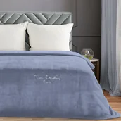 Koce - Koc Eurofirany Pierre Cardin 220x240 cm niebieski - miniaturka - grafika 1