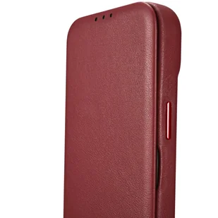 iCarer CE Premium Leather Folio Case skórzane etui iPhone 14 z klapką magnetyczne MagSafe czerwony (WMI14220713-RD) - Etui i futerały do telefonów - miniaturka - grafika 14