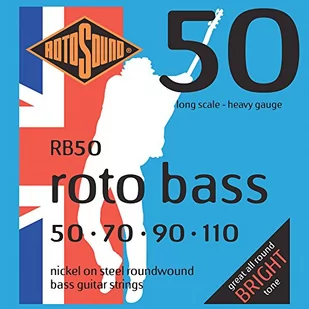 Rotosound Roto RB50 4 struny bas [50-110] niklowane - Inne akcesoria muzyczne - miniaturka - grafika 1