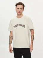 Koszulki męskie - Pepe Jeans T-Shirt Clement PM509220 Beżowy Regular Fit - miniaturka - grafika 1