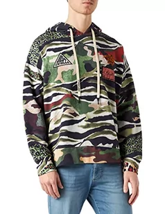 Just Cavalli Męska bluza sportowa Felpa - Bluzy męskie - miniaturka - grafika 1
