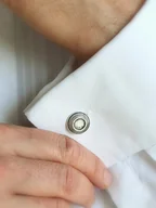 Spinki do mankietów i krawatów - Spinki do mankietów - Srebrne Rzutki - miniaturka - grafika 1