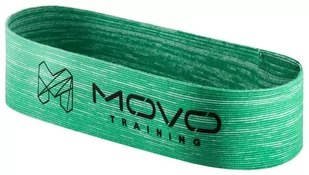 Materiałowa guma Mini Band o średnim oporze - zielona pętla oporowa do ćwiczeń wzmacniających, mobilizacji stawów i aktywacji mięśni (MOVO  MINI BAND - Gumy, taśmy, ekspandery - miniaturka - grafika 1
