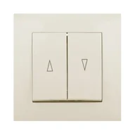 Wyłączniki światła i elektryczne - ELEKTRO - PLAST Włącznik żaluzjowy CARLA  kremowy  ELEKTRO - PLAST - miniaturka - grafika 1