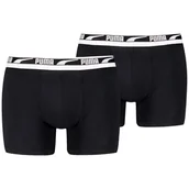 Majtki męskie - Męskie bokserki Puma Everyday Multi Logo Boxers 2P Rozmiar: XXL / Kolor: czarny - miniaturka - grafika 1