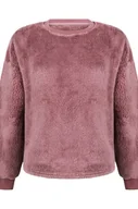 Bielizna nocna - Hunkemöller Bluzka z długim rękawem z miękkiego polaru Różowy - miniaturka - grafika 1