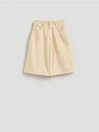 Spodenki damskie - Reserved - Jeansowe szorty - żółty - miniaturka - grafika 1