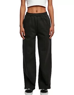 Spodnie damskie - Urban Classics Damskie spodnie treningowe Straight Pin Tuck Sweat Pants, czarny, S - grafika 1