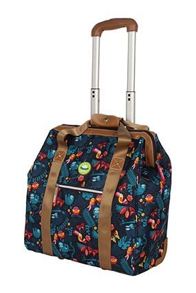 Lily Bloom Designerska torba podróżna pod siedzenie z kolekcji bagażu kabinowego, wzorzysta torba podręczna 38 cm dla kobiet, lekka walizka z 2 kółkami, 15 X 8 X 15 inches