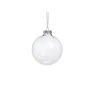 Bombki - Bombka bezbarwna przezroczysta plastikowa 8 cm - miniaturka - grafika 1
