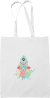 Torebki damskie - Torba Biała Pióro Boho Piórko 3 - miniaturka - grafika 1