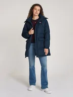 Kurtki damskie - TOMMY JEANS Płaszcz puchowy w kolorze granatowym - miniaturka - grafika 1