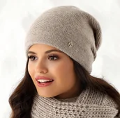 Czapki damskie - Czapka damska CANDICE Jasny beż - miniaturka - grafika 1