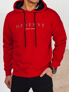 Bluza męska z nadrukiem czerwona Dstreet BX5681-XXL - Bluzy męskie - miniaturka - grafika 1