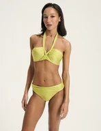 Stroje kąpielowe - Góra od bikini push-up bandeau Truffle Esotiq limonkowy 75D - miniaturka - grafika 1