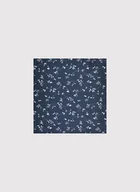 Dodatki do ubrań - Granatowa poszetka w kwiaty - miniaturka - grafika 1