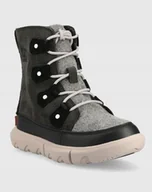 Śniegowce damskie - SOREL ŚNIEGOWCE DAMSKIE SZARE SZNUROWANE ZE SKÓRĄ 40 JJA - miniaturka - grafika 1