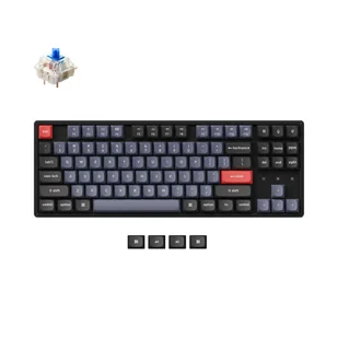 Keychron K8 Pro Qmk Blue Gateron Hot-Swap K8P-J2 czarna - Klawiatury - miniaturka - grafika 1