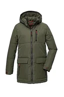 Kurtki i płaszcze dla chłopców - Killtec Chłopięca pikowana parka z kapturem/kurtka zimowa jest odporna na działanie wody KOW 135 BYS QLTD PRK, ciemnooliwkowa, 140, 39877-000 - miniaturka - grafika 1