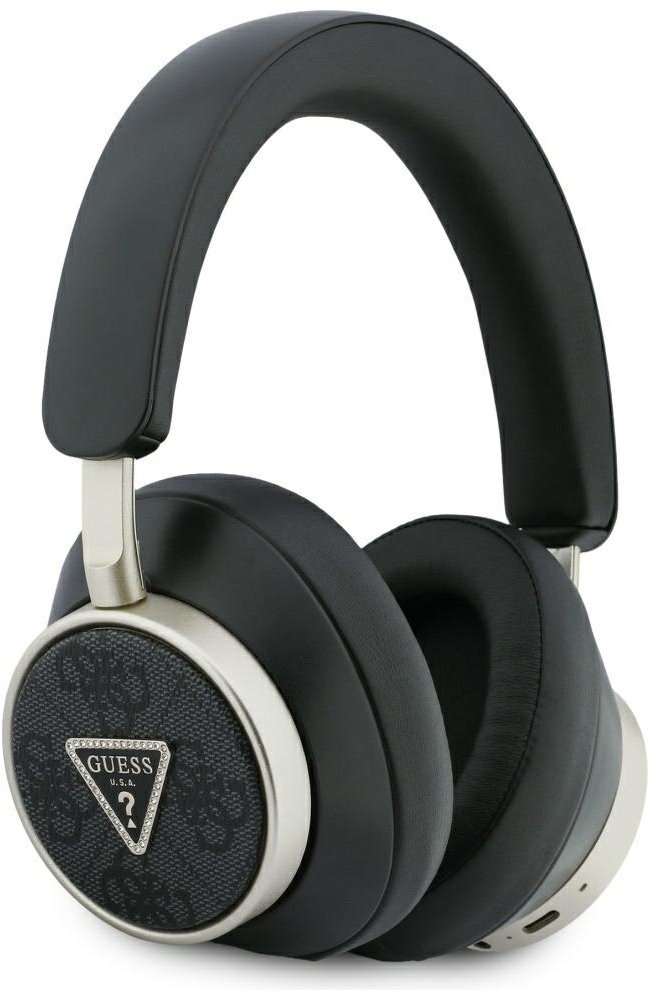 Guess Słuchawki nauszne 4G Triangle Logo Bluetooth ENC czarny
