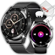 Smartwatch - Smartwatch Zegarek J.polski Rozmowy Ekg Puls Gry Kalkulator 2 Paski + Szkło - miniaturka - grafika 1