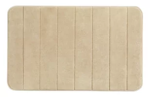 Wenko WENKO dywanik łazienkowy Foam Stripes, Piaskowy mata łazienkowa, antypoślizgowa, bardzo miękka jakość z pianką memory, poliester, beżowy, 80 x 50 x 0.1 cm 23108100 - Maty antypoślizgowe - miniaturka - grafika 2