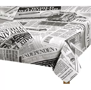 Bellatex Obrus EMA Gazeta czarny, 140 x 180 cm, 140 x 180 cm - Obrusy i serwetki - miniaturka - grafika 1