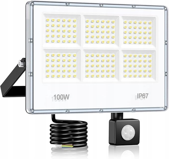 Brennenstuhl Zewnętrzna lampa punktowa LED z czujnikiem ruchu - 100 W, 5000 lm