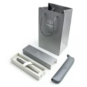 Zestawy piśmiennicze - Zestaw Parker Pióro Kulkowe IM Rituals Grey z etui i torebką prezentową - miniaturka - grafika 1