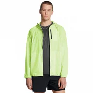 Kurtki męskie - Męska kurtka do biegania Under Armour Launch Lightweight Jacket - zielona - UNDER ARMOUR - miniaturka - grafika 1