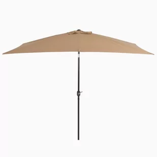 vidaXL Parasol ogrodowy na metalowym słupku, 300 x 200 cm, kolor taupe - Parasole ogrodowe - miniaturka - grafika 1