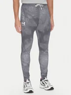 Spodnie sportowe męskie - Under Armour Spodnie dresowe Rival Terry Printed 1390143 Szary Regular Fit - miniaturka - grafika 1