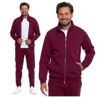 Bluzy męskie - BLUZA MĘSKA Dresowa Rozpinana ze Stójką Gładka z Kieszeniami MORAJ L - miniaturka - grafika 1