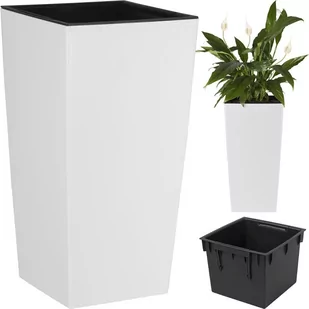 Prosperplast Doniczka z wkładem Urbi Square DURS325 biała AP_218964 - Donice - miniaturka - grafika 1