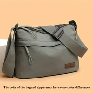 Torebki damskie - TEMU Torba na ramię z nylonu dla kobiet - Duża pojemność, wielokomorowa, regulowana pętla, zapięcie na zamek błyskawiczny, opcje w kolorze beżowym i - miniaturka - grafika 1