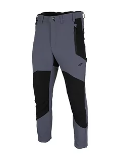 Spodnie sportowe męskie - 4F Spodnie funkcyjne w kolorze czarno-szarym - grafika 1