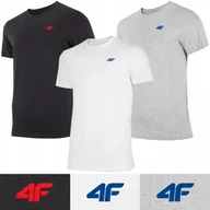 Koszulki męskie - Koszulka Męska 4f T-shirt Zestaw 3 Szt. Tz63 Podkoszulek Bawełniany Xl - miniaturka - grafika 1