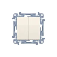 Wyłączniki światła i elektryczne - LEDart podwójny kremowy CW5.01/41 Kontakt Simon10 - miniaturka - grafika 1