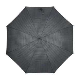 Parasol męski Doppler Fiber Stockholm półautomatyczny długi szary w kratkę - Parasole - miniaturka - grafika 1
