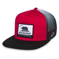 Czapki damskie - Czapka Trucker Alpinestars Cali Gradient Czerwony/Czarny/Złamany BiałyOnesize - miniaturka - grafika 1