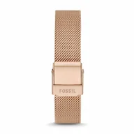 Akcesoria do zegarków - Różowozłota siateczkowa bransoletka Fossil 14 mm Jacqueline FTW5018 - miniaturka - grafika 1