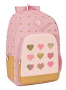 Plecaki szkolne i tornistry - Glowlab M876 Hearts plecak szkolny, przystosowany do wózka, idealny dla dzieci w różnym wieku, wygodny i wszechstronny, jakość i wytrzymałość, jasny różowy Unisex dzieci, Jasnoróżowy, Estándar, Casual - miniaturka - grafika 1