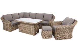 Narożny zestaw mebli ogrodowych Foggia Beige / Beige Melange - Meble ogrodowe - miniaturka - grafika 1