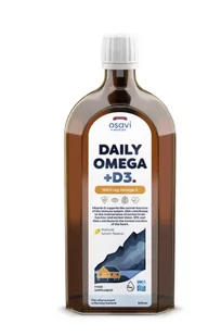 Osavi Daily Omega 3, omega 3 1600 mg + witamina D3, aromat cytrynowy, 500 ml - Witaminy i minerały - miniaturka - grafika 1